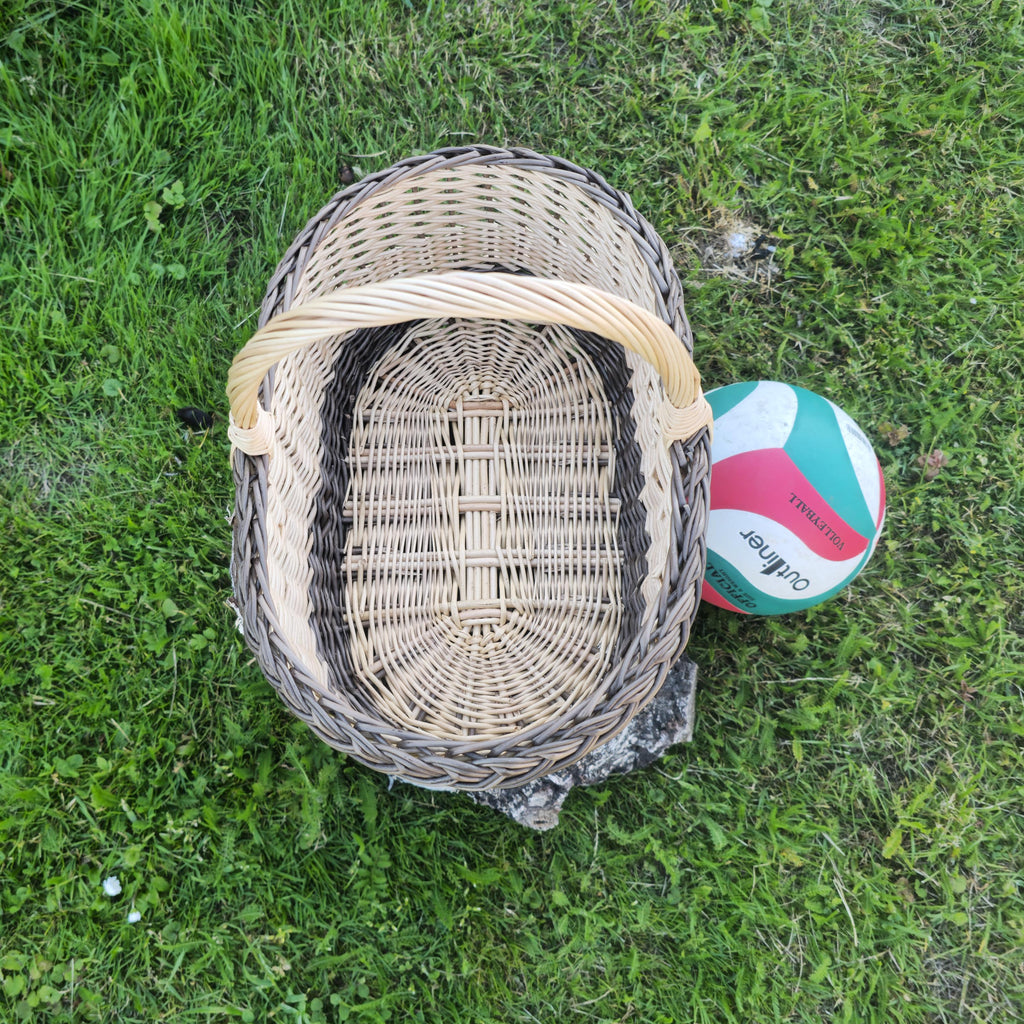 Handwoven Willow Basket: Large Rustic Foraging & Decor
