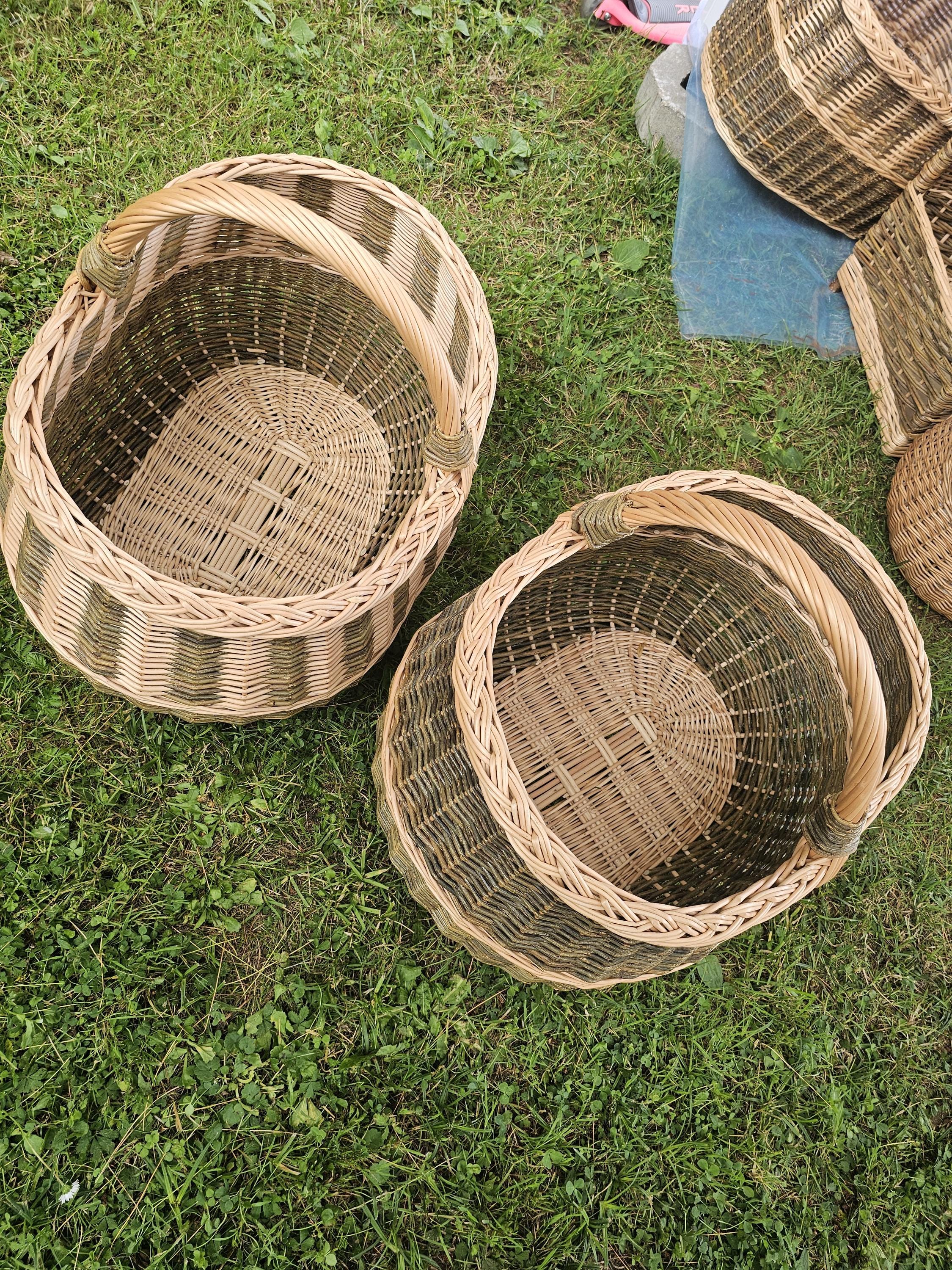 Extra Large Handwoven Wicker Basket: Rustic Blanket & Pillow Storage