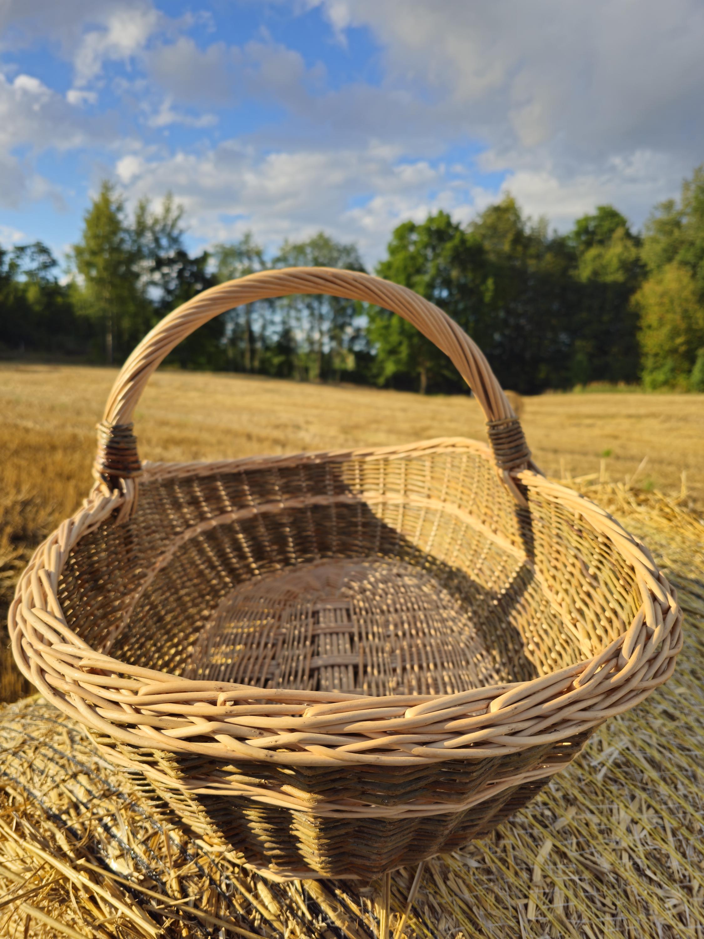 Handwoven Willow Trug Basket: Extra Large Foraging & Rustic Decor