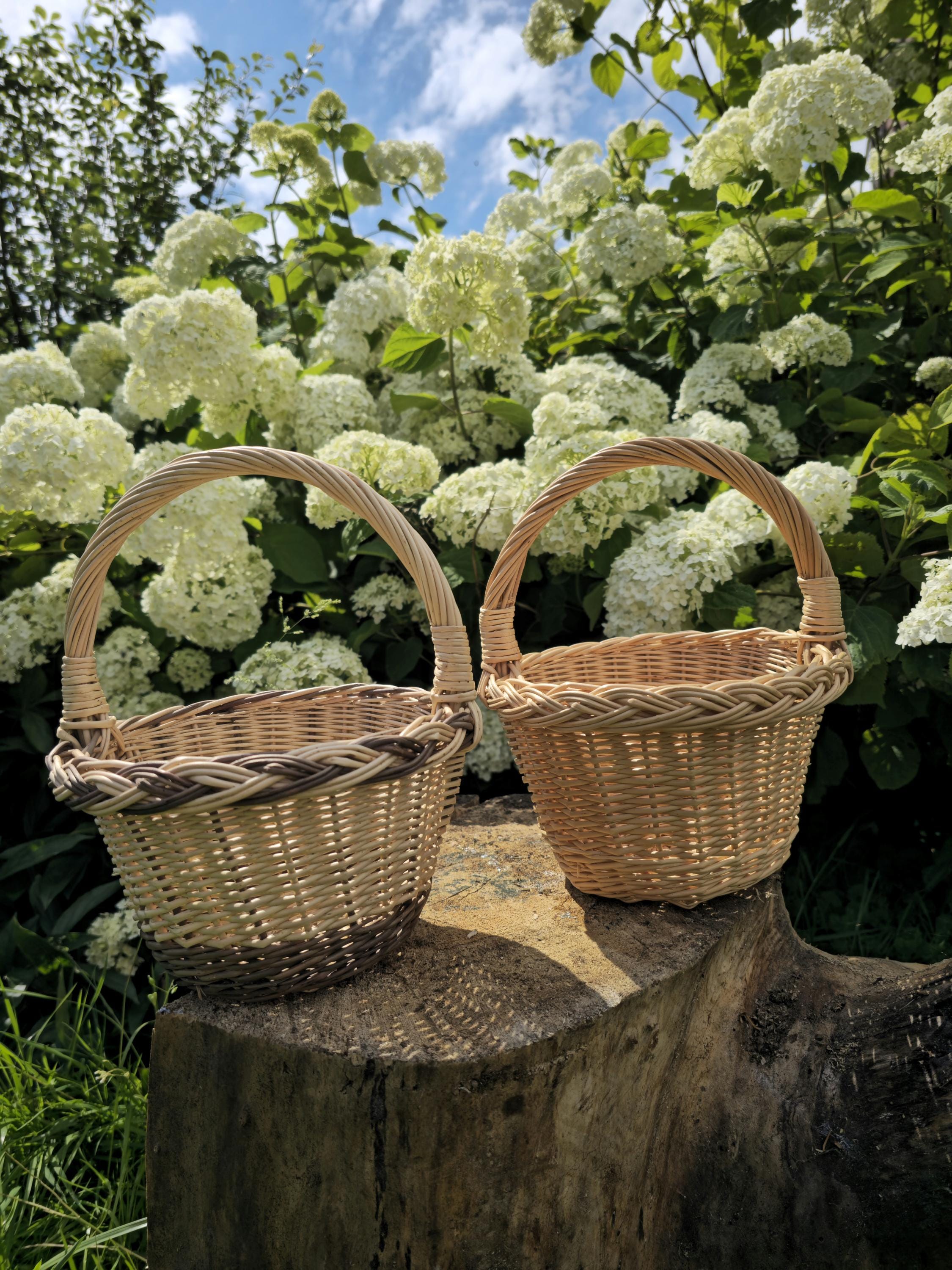 Rustic Mini Decorative Wicker Basket  – Small Handwoven Farmhouse Storage – Cottagecore Natural Decor