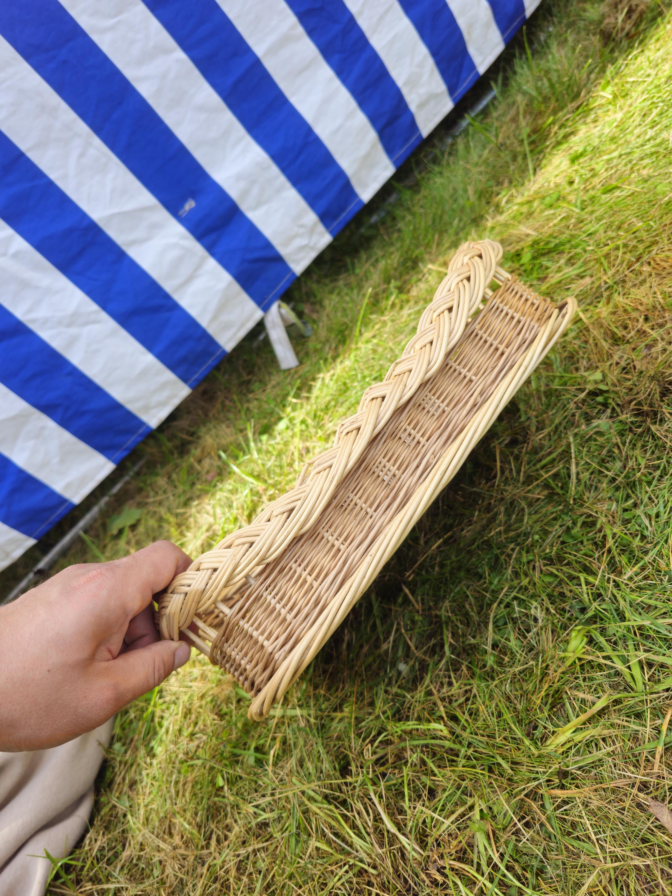 Rustic Rectangular Willow Tray – Handmade Organizer Basket