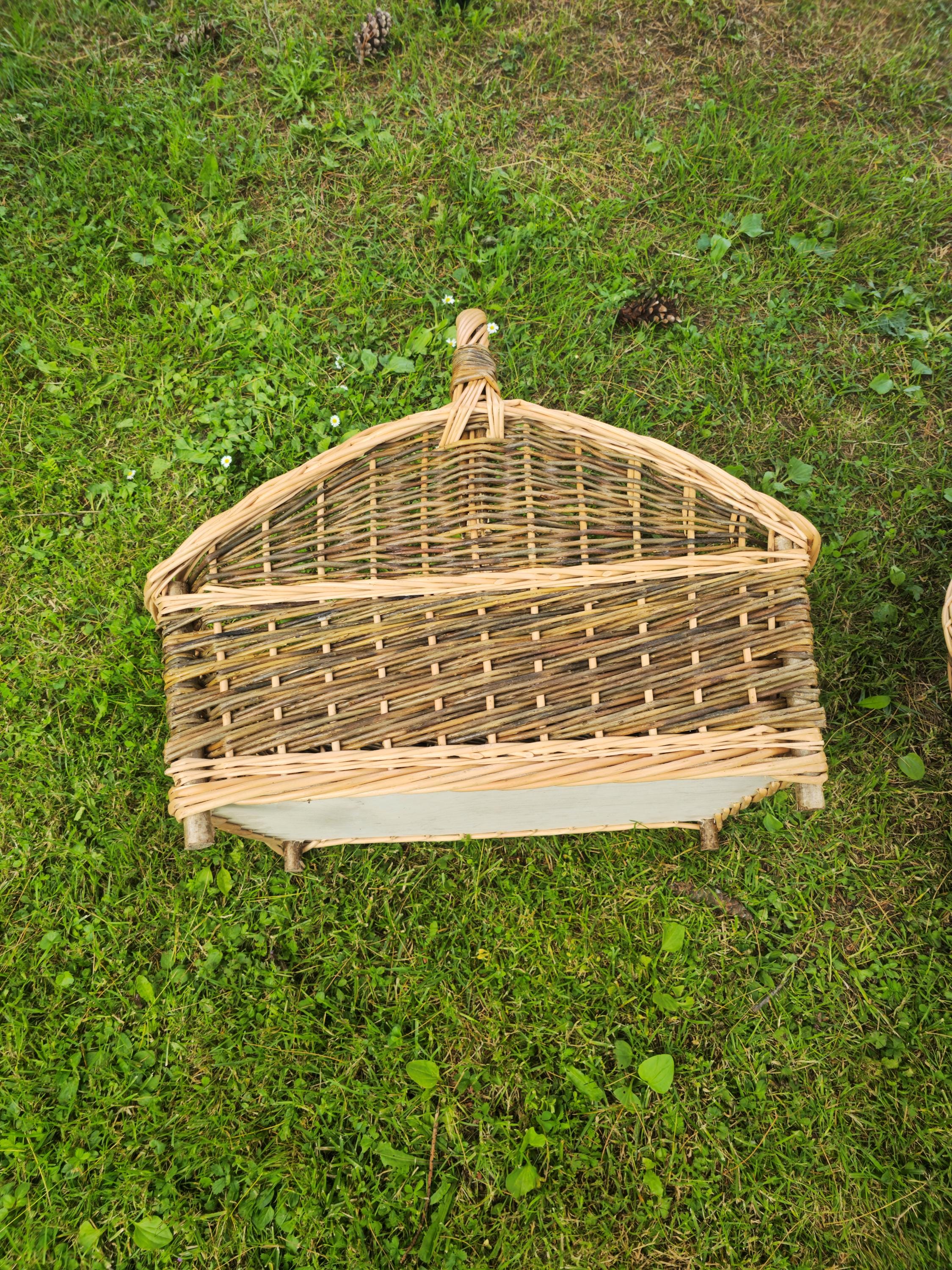 Large Handwoven Wicker Basket: Rustic Natural Willow Storage