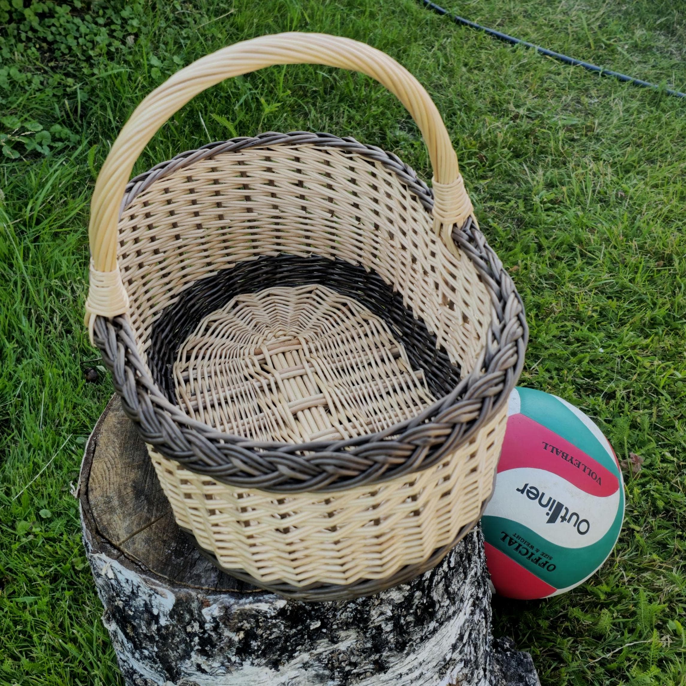 Handwoven Willow Basket: Large Rustic Foraging & Decor