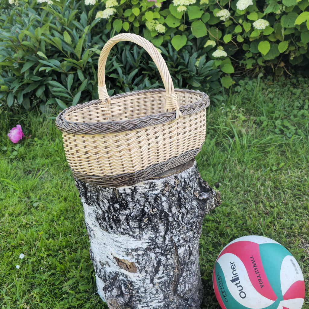 Handwoven Willow Basket: Large Rustic Foraging & Decor