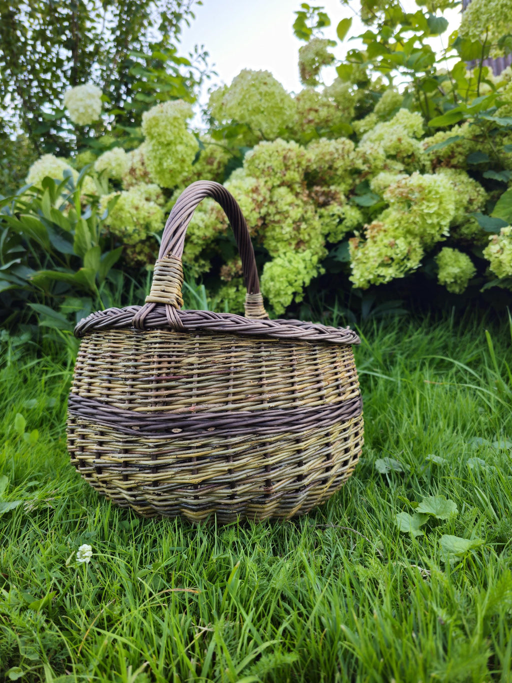 Handwoven Willow Basket: Rustic Lithuanian Home Decor