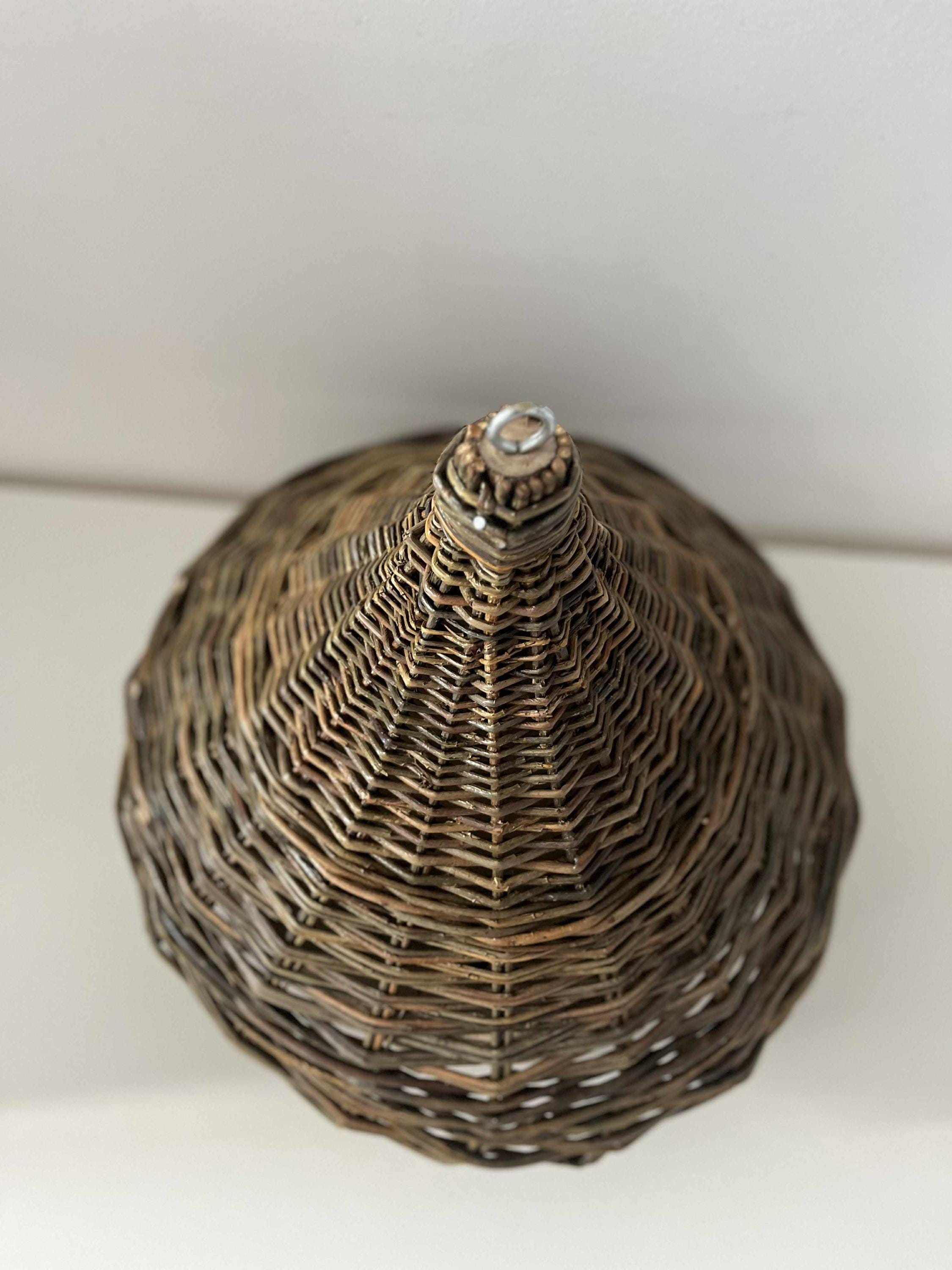 Handwoven Wicker Bird Feeder | Rustic Hanging Garden Art | Natural Wicker Shelter | Handmade Lithuanian Craft