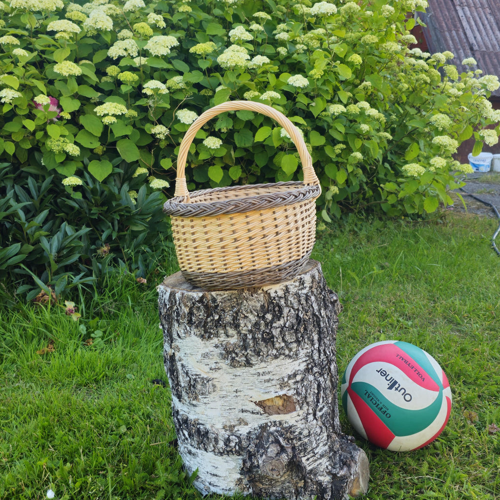 Handwoven Willow Basket: Large Rustic Foraging & Decor