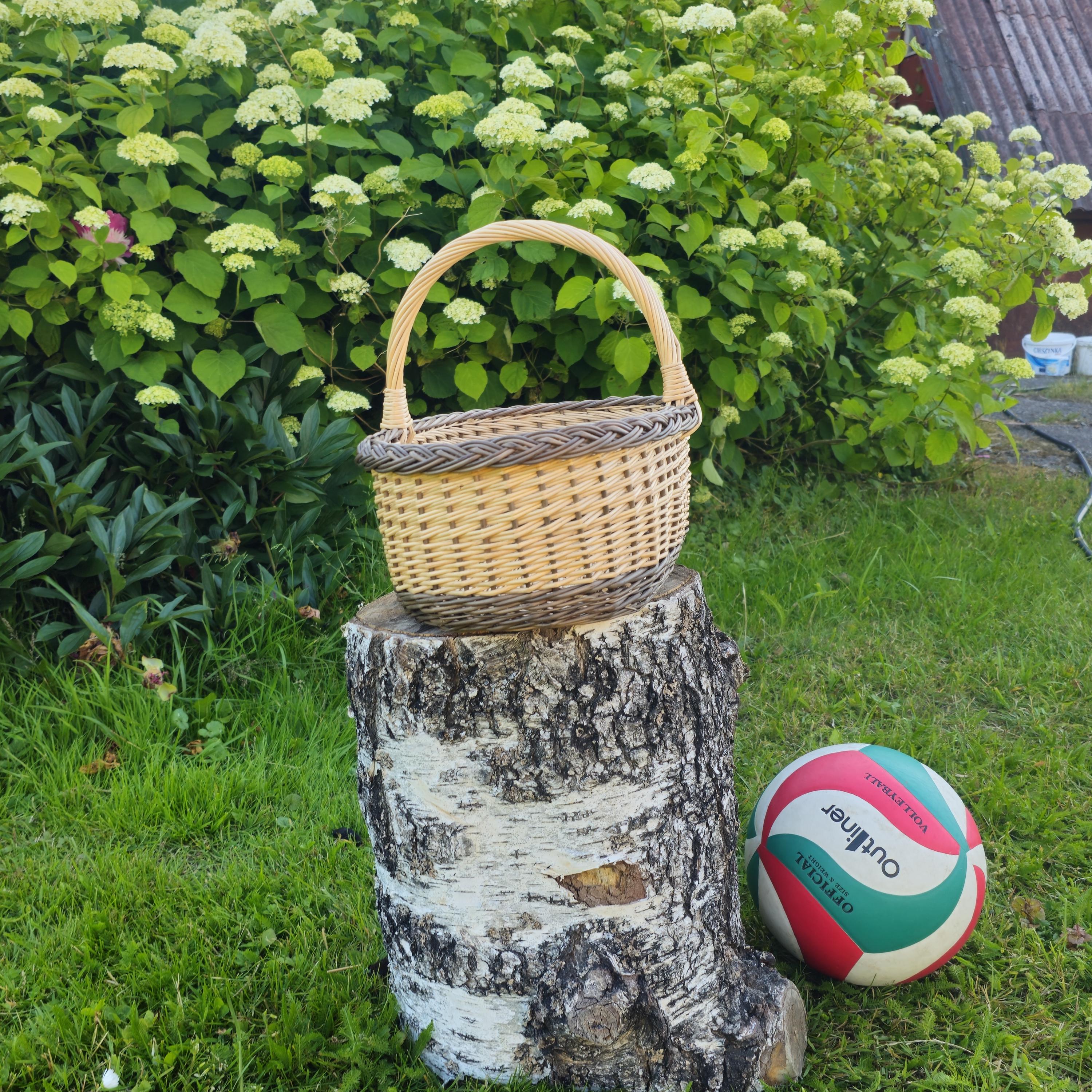 Handwoven Willow Basket: Large Rustic Foraging & Decor
