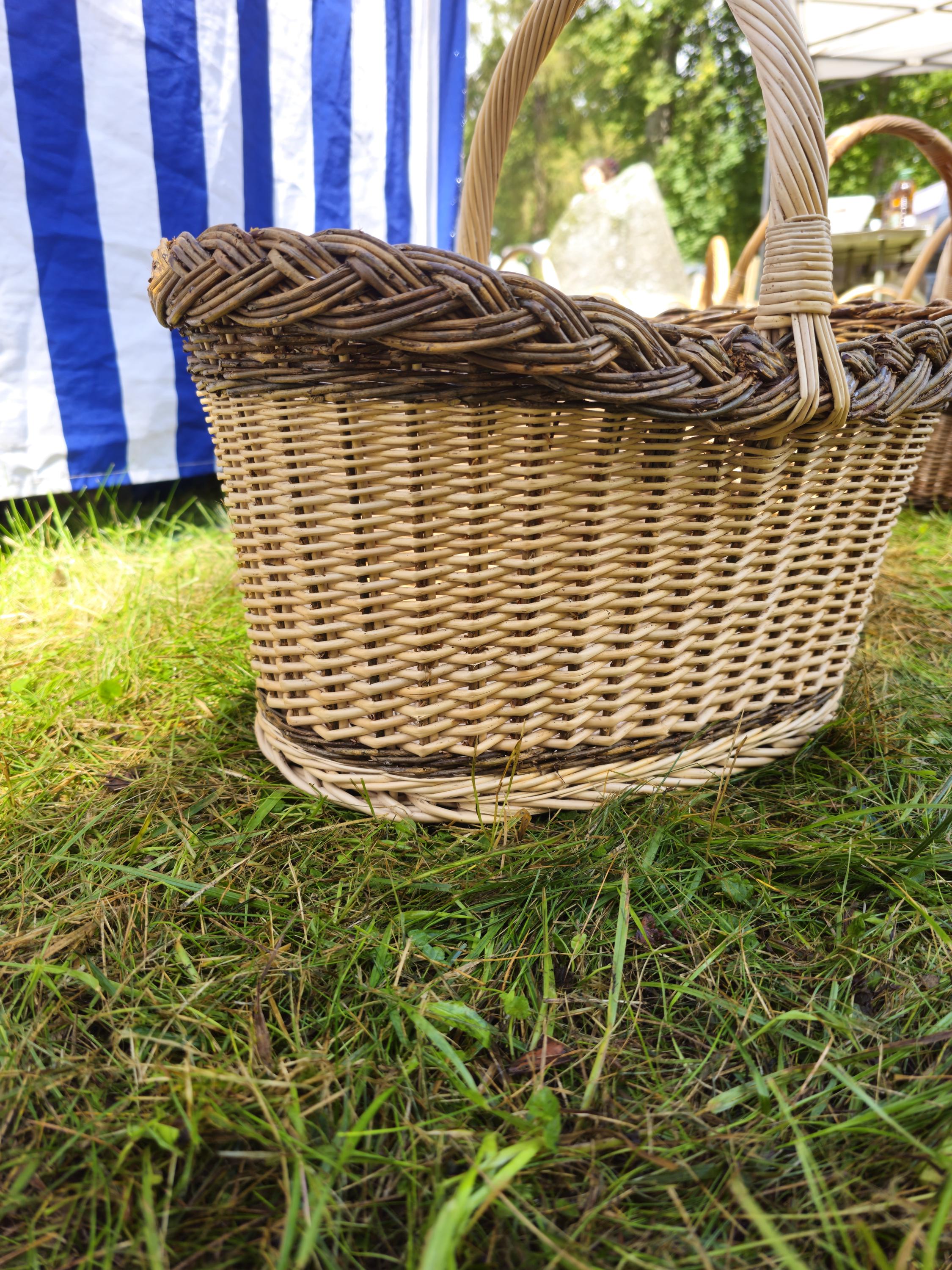 Handwoven Wicker Oval Basket: Large Willow Storage