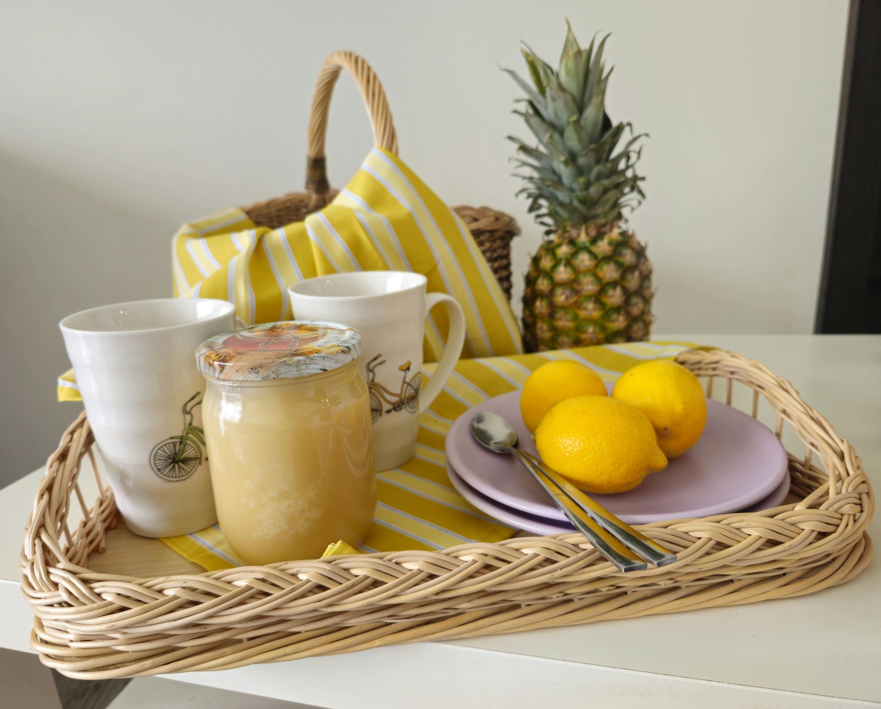 Handwoven Willow Wicker Tray: Rustic Table Centerpiece, Lithuanian Craft